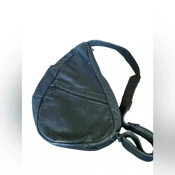 Ameribag Blue Leather Classic Healthy Back Bag Mono-Sling Backpack main image 4